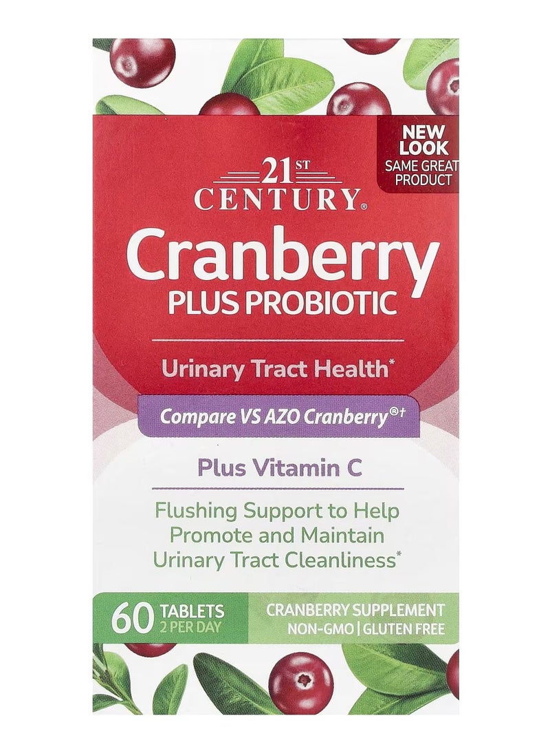 21st Century Cranberry Plus Probiotic, 60 Tablets, Packaging May Vary - Image 2