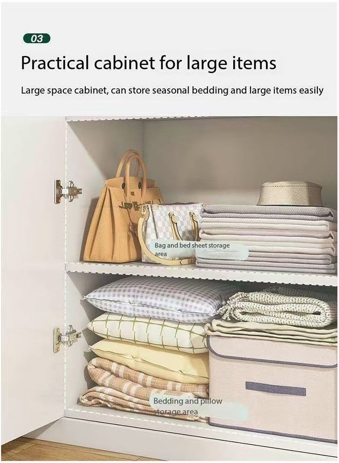 JCB CHIC Multifunctional Storage Cabinet,Nordic Kitchen Cabinet ,Edge Cabinet Tea Cabinet,Modern Living Room Wall Sideboard  Household Multi-layer Display Cabinet(120×40×89CM） - Image 5