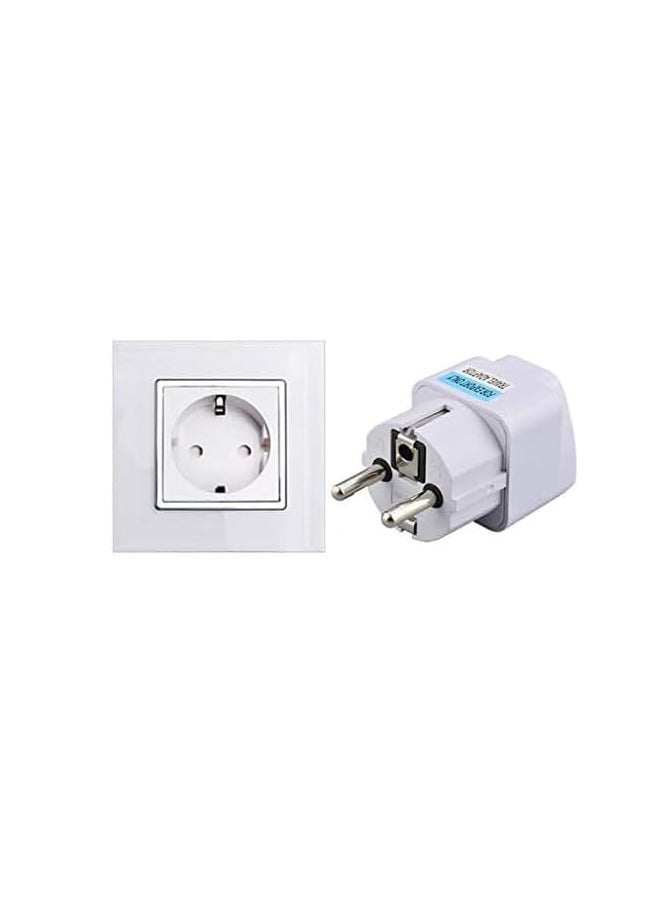 ECVV Travel Power Adapter, Universal Type E/F 2-Pin Plug Adapter Outlet, Adaptor for USA to Europe | EU Socket 6 Pieces | Use In Norway, Korea, Spain, Greece, Russa, Iceland