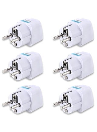 ECVV Travel Power Adapter, Universal Type E/F 2-Pin Plug Adapter Outlet, Adaptor for USA to Europe | EU Socket 6 Pieces | Use In Norway, Korea, Spain, Greece, Russa, Iceland - pzsku/ZBC414427697755EC87C7Z/45/_/1734938213/4a714d1f-17ed-4874-8003-d18e41089e6c