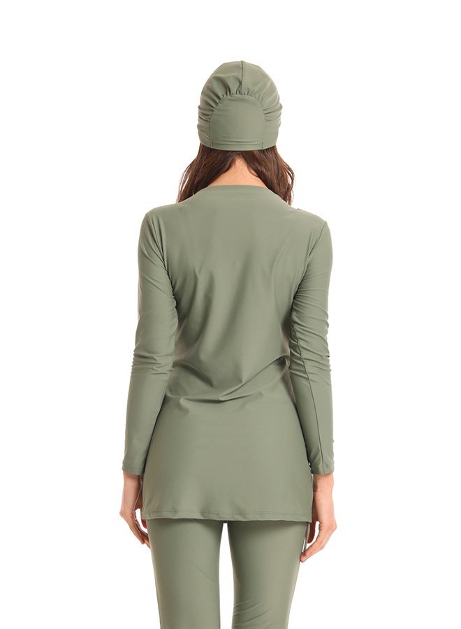 JiuAn Womens Muslim Swimsuits Full Coverage Long Sleeve Swimwear Burkini Hijab Bathing Suit - Image 4