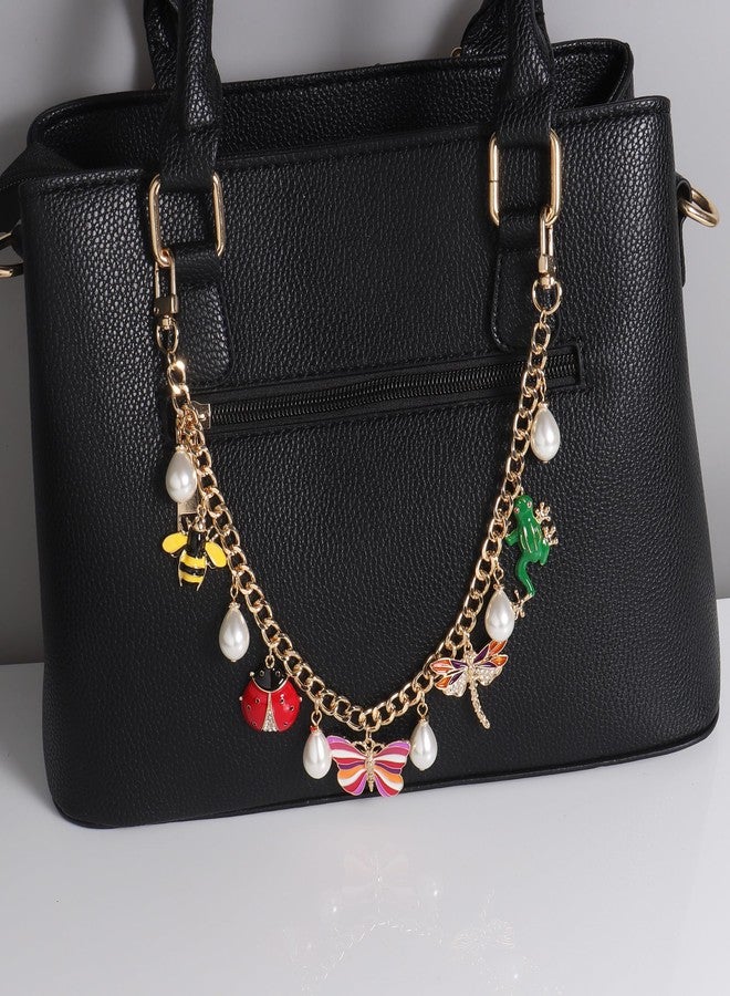 CONCISE ROYAL Bee Ladybug Butterfly Dragonfly Frog Insects Bag Charms Chain for Purse Handbag, Handbag Accessories for Women - Image 3