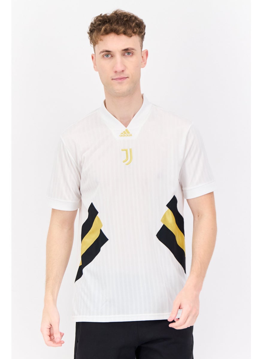 Adidas Men Sportswear Fit Short Sleeves Juventus F C Jersey, White  - Image 1