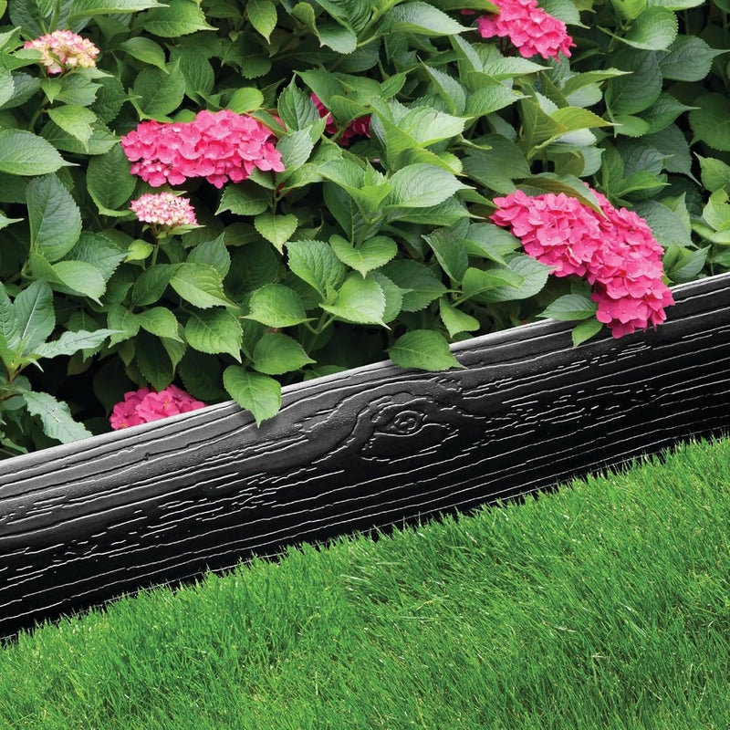 MasterMark Terrace Board, Landscape Coiled Edging, Grass Barrier, Bender Board, Flower Bed, Vegetable Garden Borders 5 in. x 40 ft. with 10 Stakes (Black) - Image 3