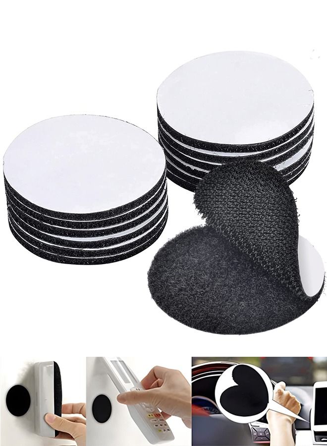 12pcs Adhesive Tape Sticky Back Hook Loop Dots Double Sided Industrial Strength Heavy Duty Rug Carpet Gripper Pad Mounting Tape for Wall Decor or Tools Hanging - Image 1
