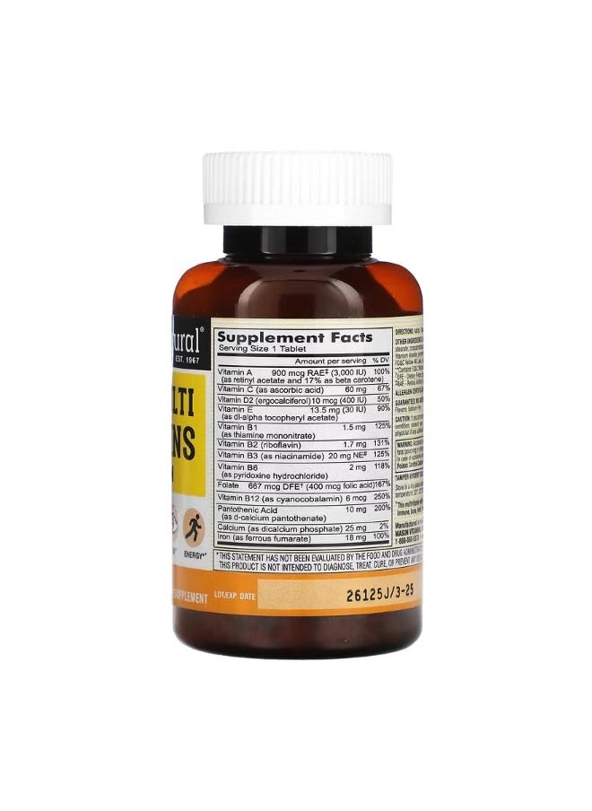 Mason Natural Mini Multi Vitamins with Iron 365 Mini Tablets  - Image 2