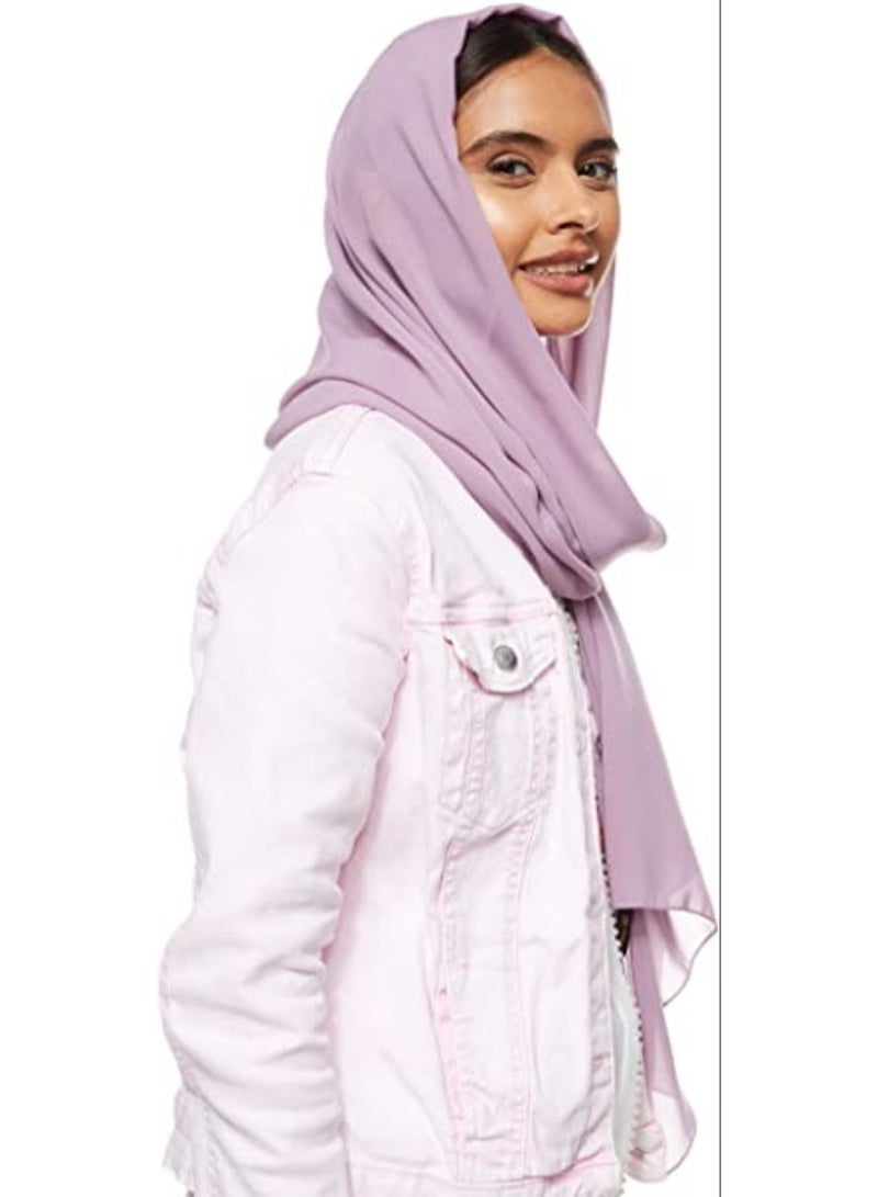 2pcs Set Women Chiffon Scarves Soft Crinkle Crepe Hijab Long Scarf Wrap Scarves Muslim - Image 3