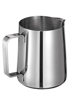 Home Care Stainless Steel 600ml Milk Frothing Pitcher Measurements on Both Sides Inside Plus eBook & Microfiber Cloth Perfect for Espresso Machines Milk Frothers Latte Art, Silver  - Image 5