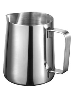 Home Care Stainless Steel 600ml Milk Frothing Pitcher Measurements on Both Sides Inside Plus eBook & Microfiber Cloth Perfect for Espresso Machines Milk Frothers Latte Art, Silver  - Image 1