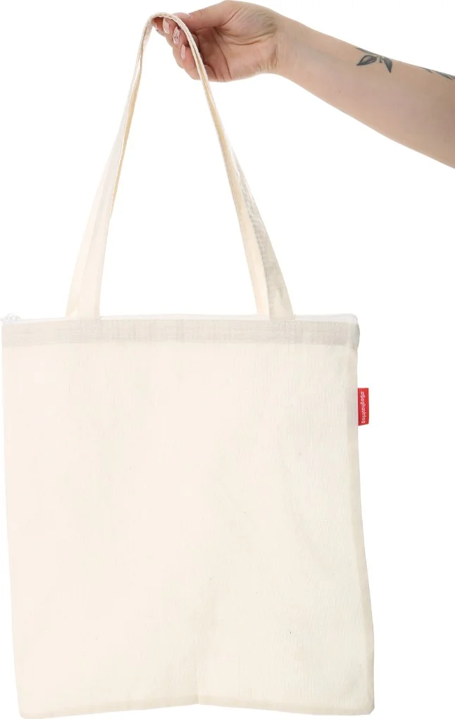 Baghashtag Zippered Unprinted Cloth Bag