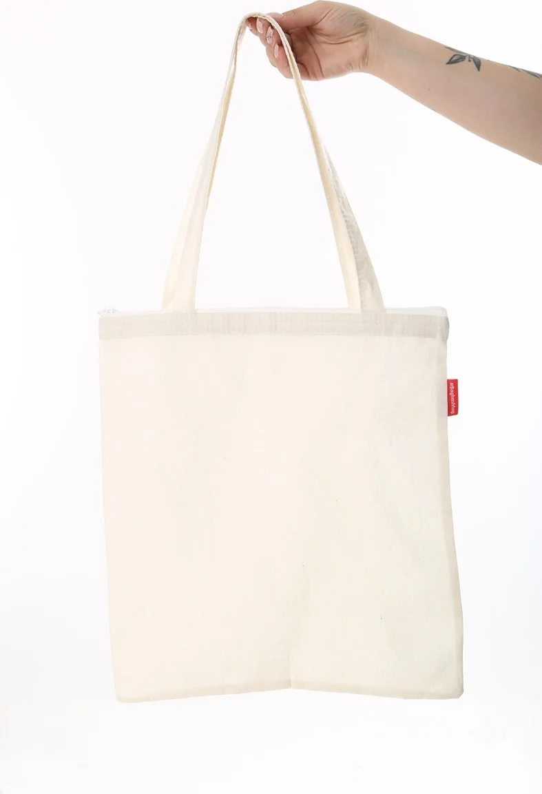 Baghashtag Zippered Unprinted Cloth Bag