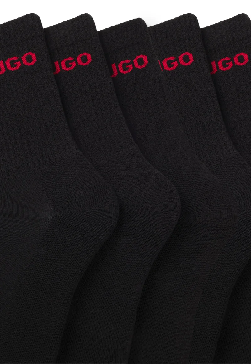هوجو عبوة من ست جوارب قصيرة بشعار