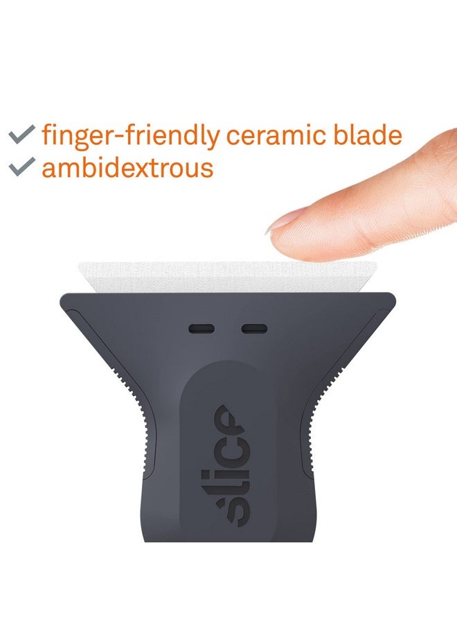 Slice Slice 10590 Small Scraper, Ceramic Blade, Lasts 11x Longer Than Metal, Finger Friendly, Comfortable to Use, No Strain on Thumb or Hand, Auto-Retractable, Compact Size, Left or Right Hand  - Image 2