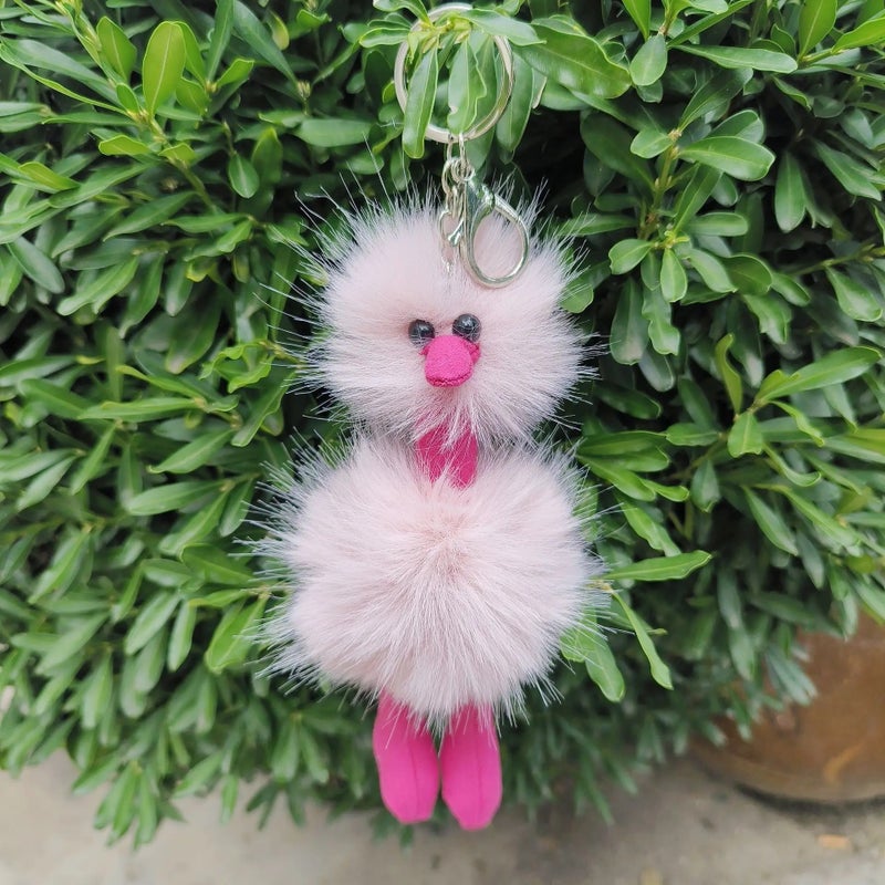 Y&D New Rainbow Color Pompom Key Chain Fried Doll Package Car Ornaments Exquisite Gifts Children Toys - Image 1