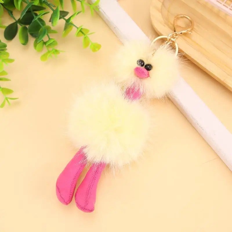 Y&D New Rainbow Color Pompom Key Chain Fried Doll Package Car Ornaments Exquisite Gifts Children Toys - Image 5