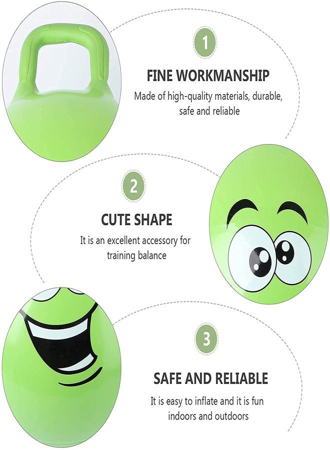 Zonoxo Kids Gym,Sport & Outdoor Space Hopper Ball Bouncing Inflatable Sit and Bounce Hop Ball,65-cm, Rubber with Air Pump.Multi-Color - (Pcs-1) - Image 3