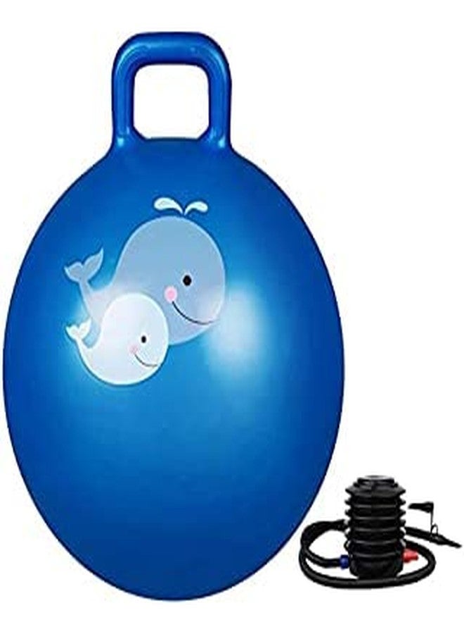 Zonoxo Kids Gym,Sport & Outdoor Space Hopper Ball Bouncing Inflatable Sit and Bounce Hop Ball,65-cm, Rubber with Air Pump.Multi-Color - (Pcs-1) - Image 2