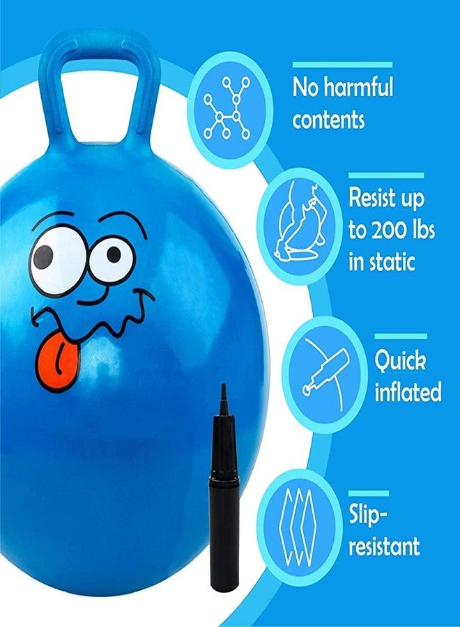 Zonoxo Kids Gym,Sport & Outdoor Space Hopper Ball Bouncing Inflatable Sit and Bounce Hop Ball,65-cm, Rubber with Air Pump.Multi-Color - (Pcs-1) - Image 5