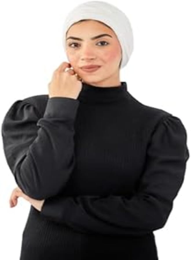 Tie Shop Women Knotted Cotton Turban OF00CO7683 - Free Size - Off White