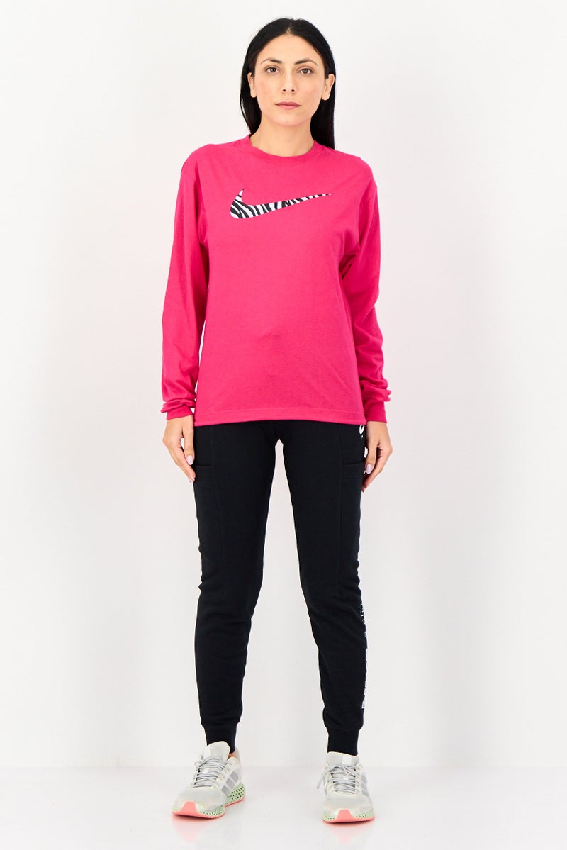 Nike Women Sportswear Fit Long Sleeve Outdoor T-Shirt, Pink - Image 3