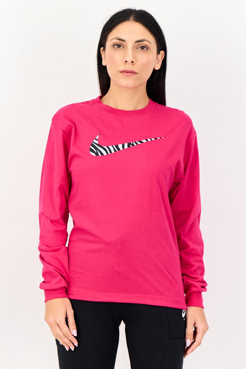 Nike Women Sportswear Fit Long Sleeve Outdoor T-Shirt, Pink - Image 1