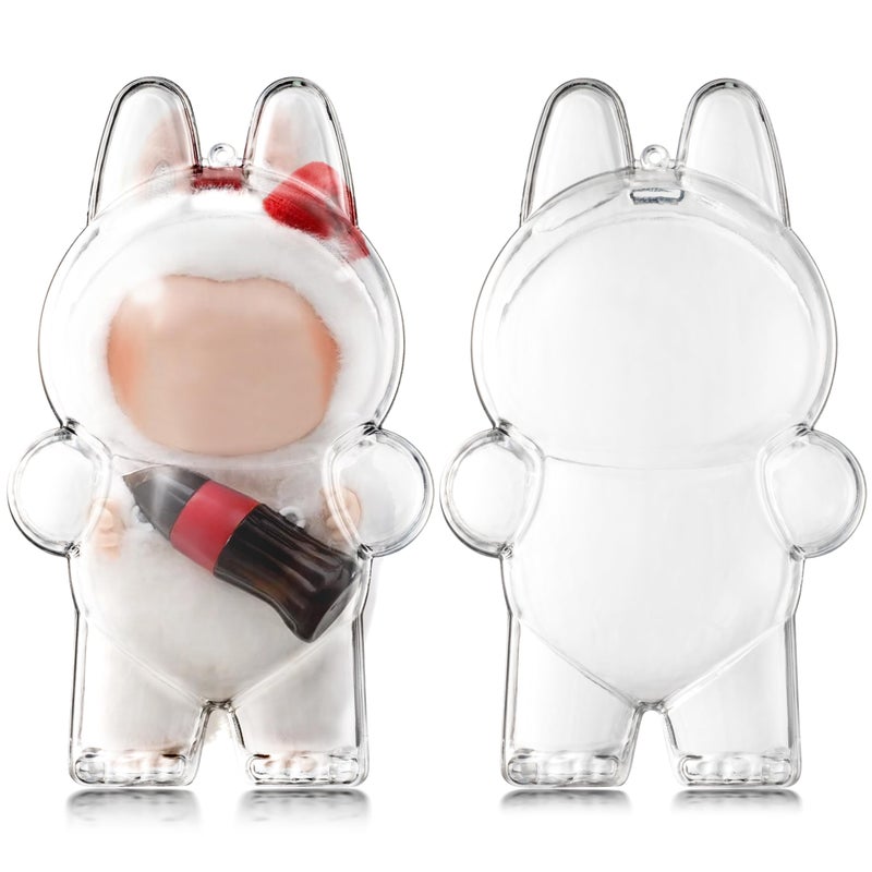GerdfeiTawtab Clear Bag Keychain for17CM Doll Clear Doll Display Protective Cover Hanging Figure Transparent Acrylic Case Storage Box for Fans Collector Cola Stand - Image 2