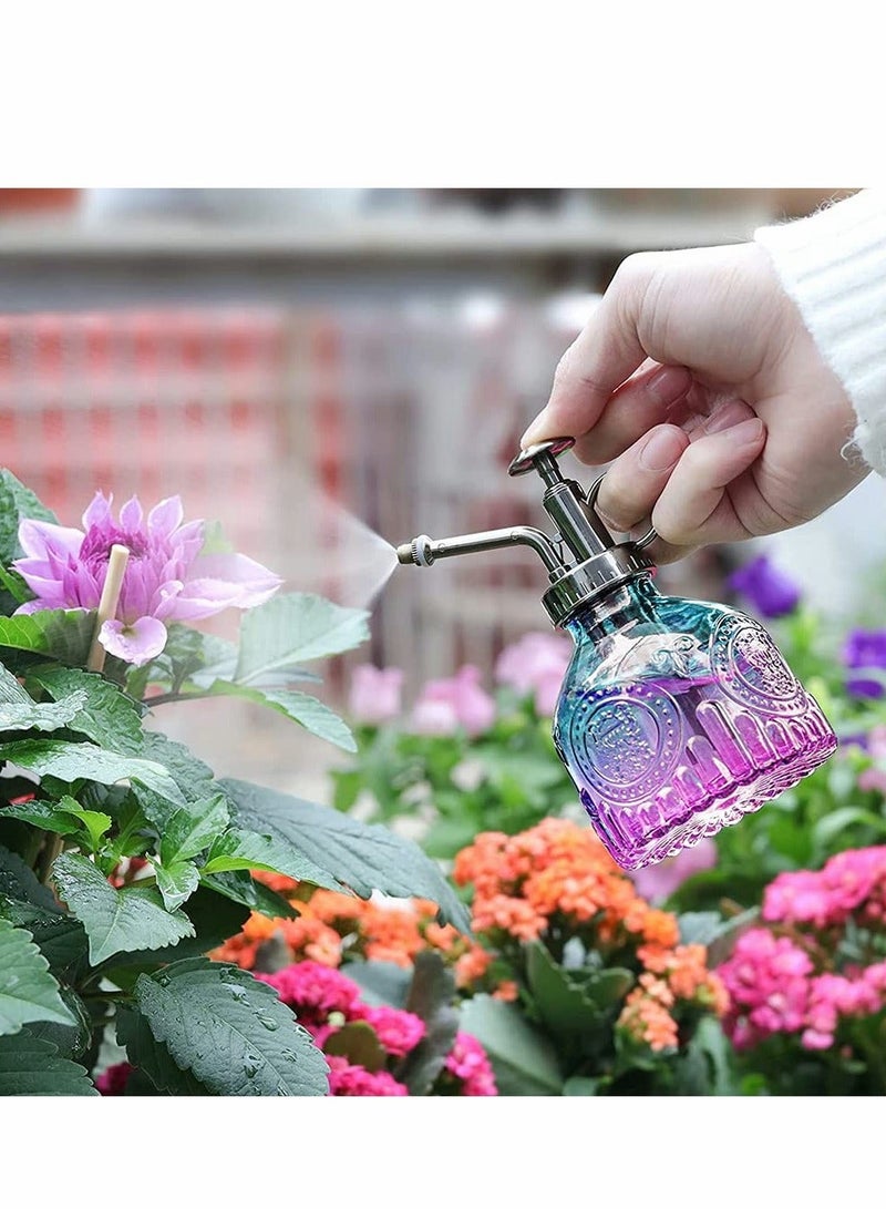 Generic Gardening Glass Sprayer, Vintage Spray Bottle with Top Pump, Fine Mist Garden Flower Sprayer Small Decorative Spritzer Watering Can Gift for Indoor Outdoor House Plant (200 ML, Gradient Color) - Image 3