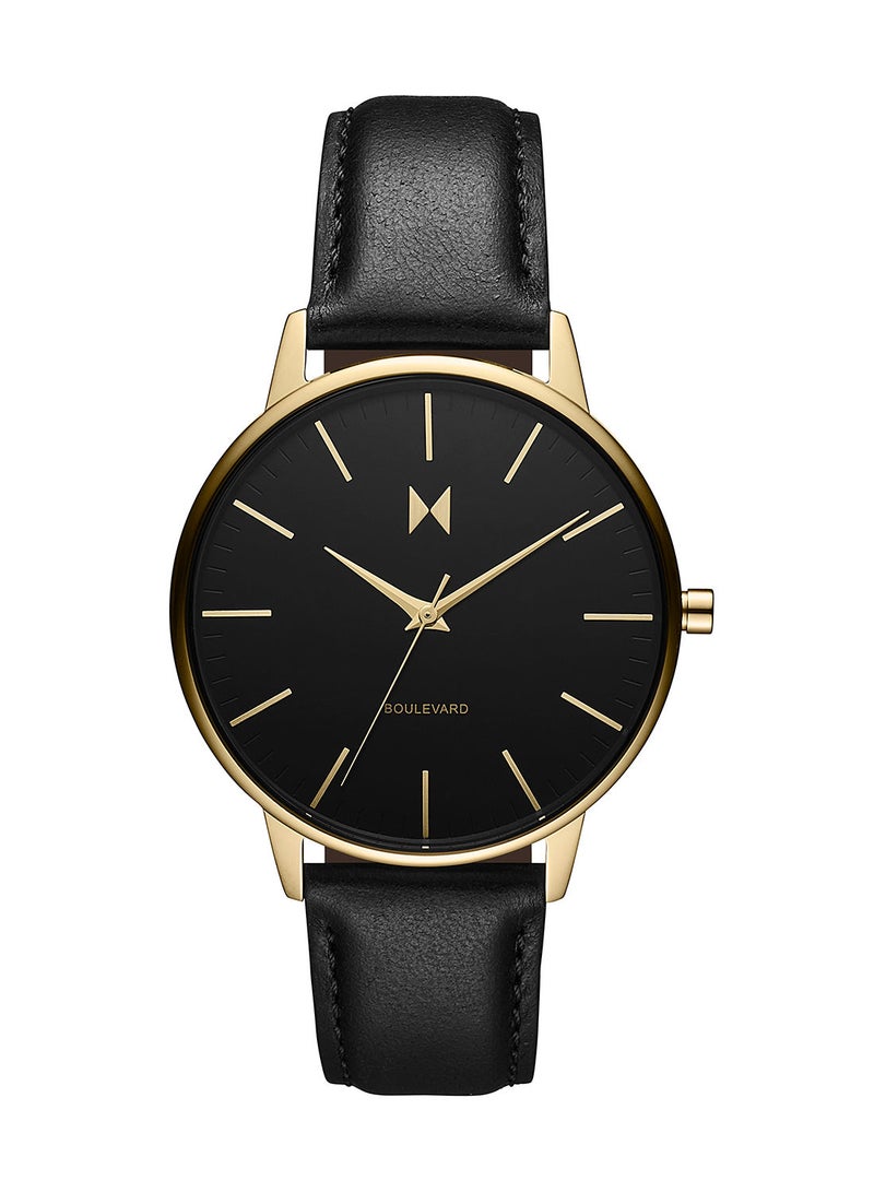 MVMT Women's Analog Round Shape Leather Wrist Watch 28000218-D - 38 Mm - Image 1