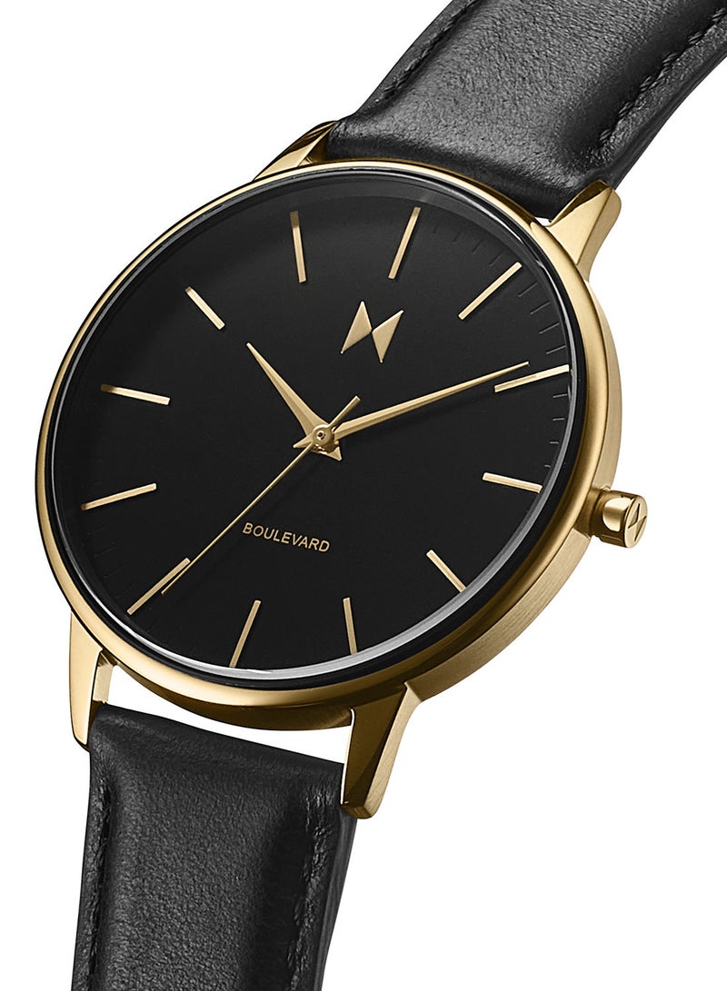 MVMT Women's Analog Round Shape Leather Wrist Watch 28000218-D - 38 Mm - Image 3