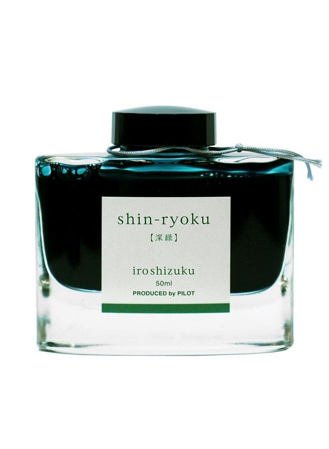 PILOT Pilot Iroshizuku Fountain Pen Ink - 50 ml Bottle - Shin-ryoku Deep Green (Deep Green) (japan import) - Image 1