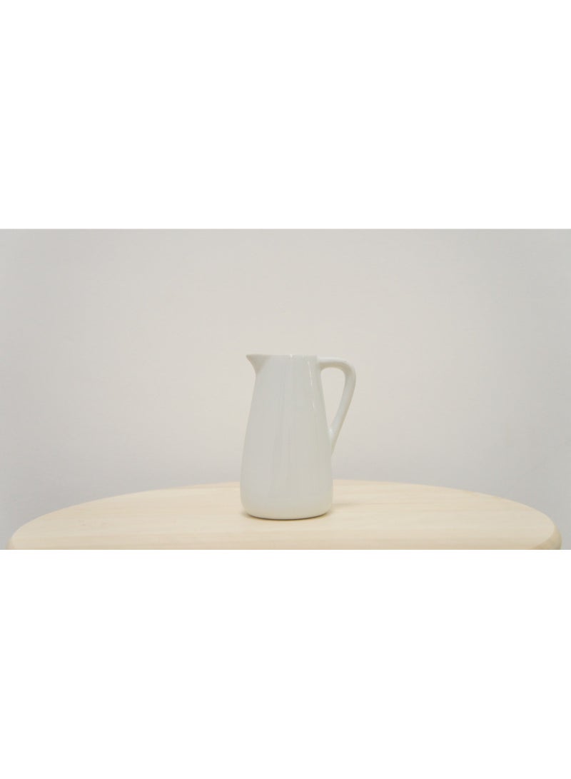 PITCHER DESIGNED WHITE CERAMIC VASE