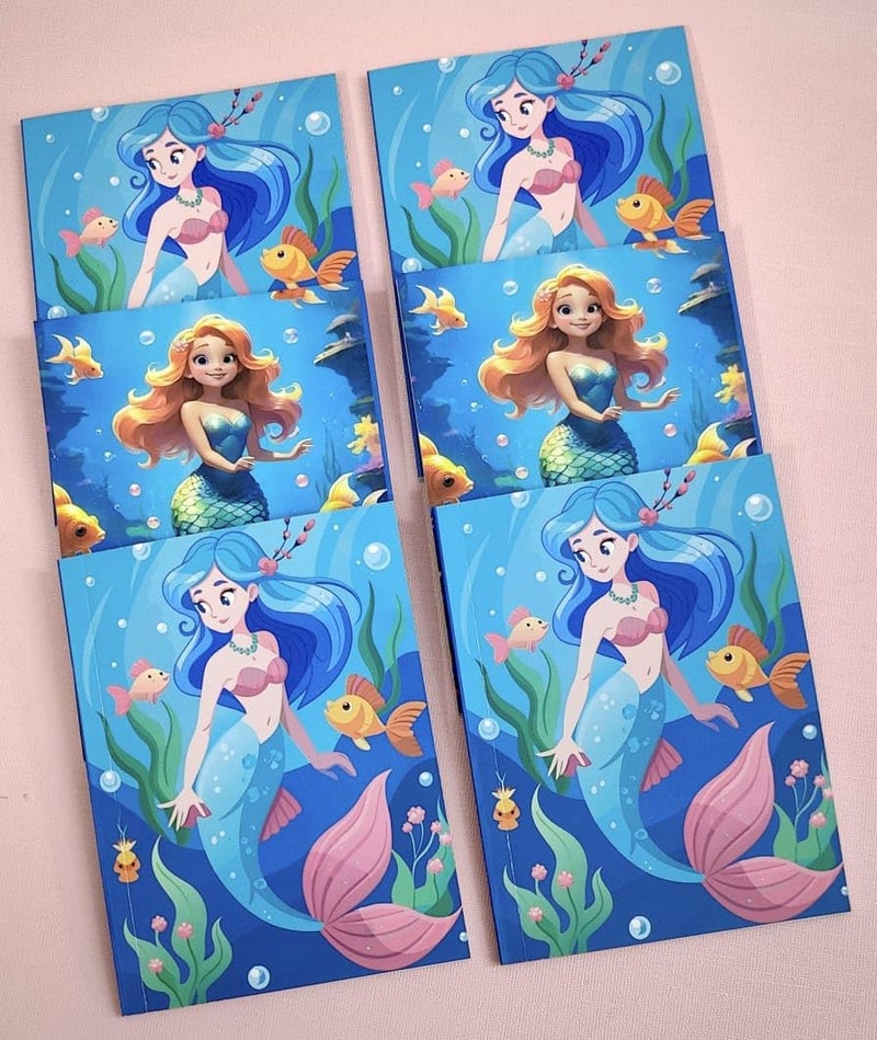 Tera13 Diary Notebook For Boys, Cartoon Theme Diary For Kids, Return Gift Boys Diary, School Diary For Boys, Birthday Gift Notepad Diary, Cartoon Diary For Boys, Small Diary Set (mermaid 6 pcs) - Image 4