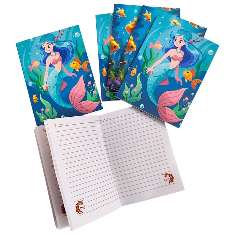 Tera13 Diary Notebook For Boys, Cartoon Theme Diary For Kids, Return Gift Boys Diary, School Diary For Boys, Birthday Gift Notepad Diary, Cartoon Diary For Boys, Small Diary Set (mermaid 6 pcs) - Image 2