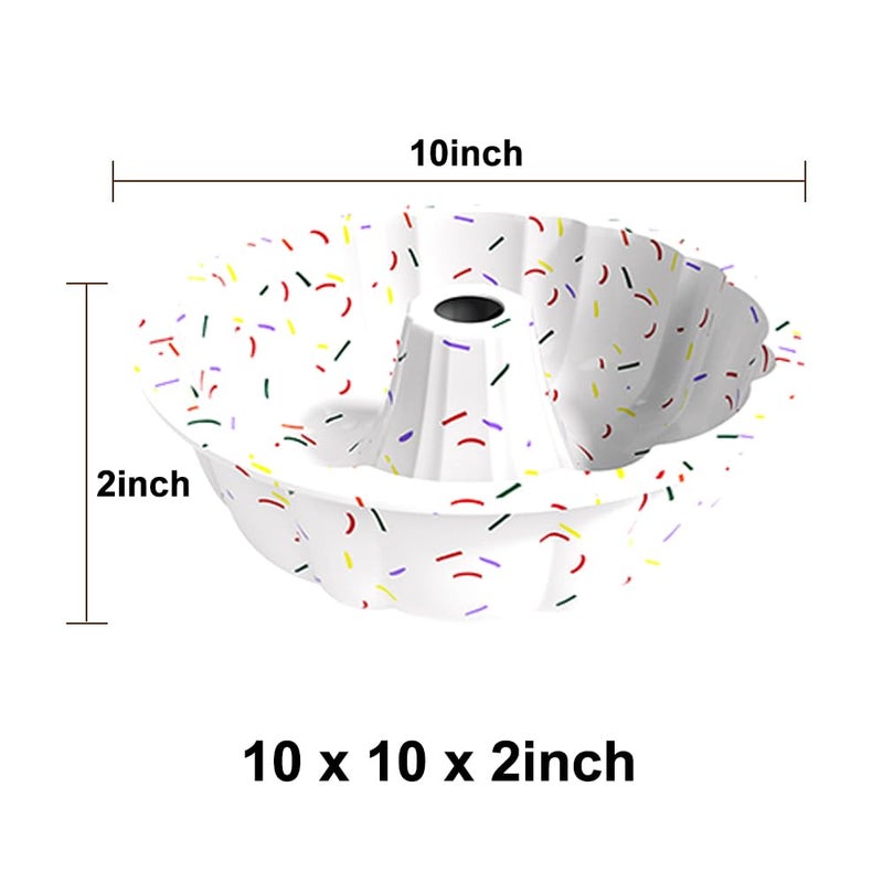 saphe Silicone Cake Pan, Silicone Cake Molds, Bakeware Non Stick 10 Inch Pan for Jello,Gelatin, Round Baking Molds for chsescake (1) - Image 5