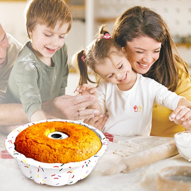 saphe Silicone Cake Pan, Silicone Cake Molds, Bakeware Non Stick 10 Inch Pan for Jello,Gelatin, Round Baking Molds for chsescake (1) - Image 3
