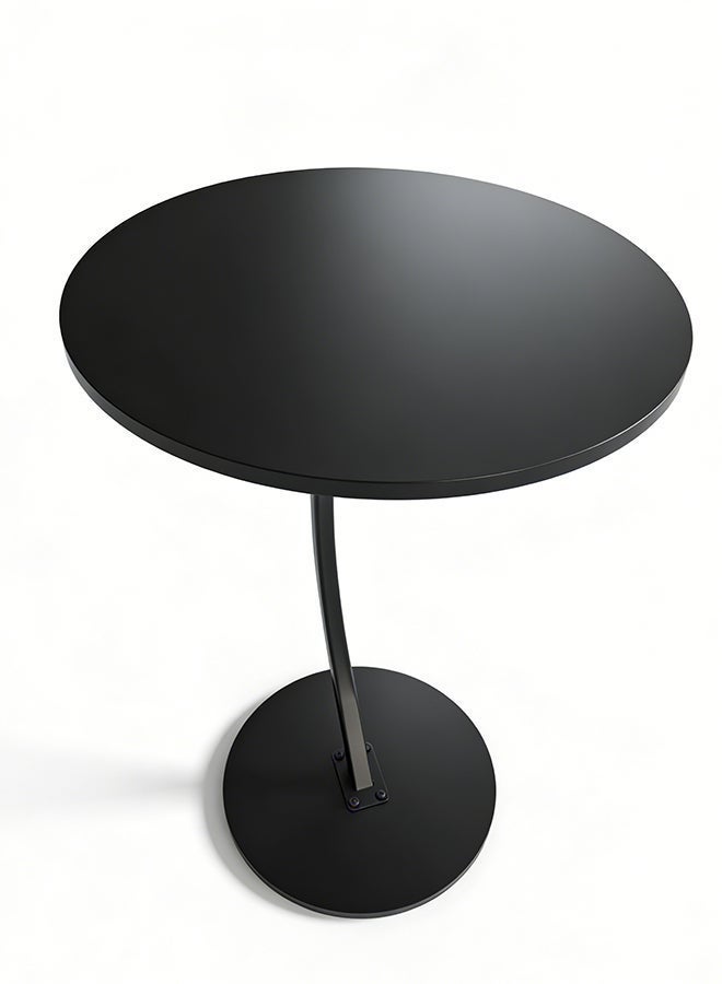 Migue home طاولة قهوة دائرية لغرفة المعيشة، طاولة جانبية، تجميع سهل، 60 سم ارتفاع × 40 سم عرض، لون أسود - Image 5