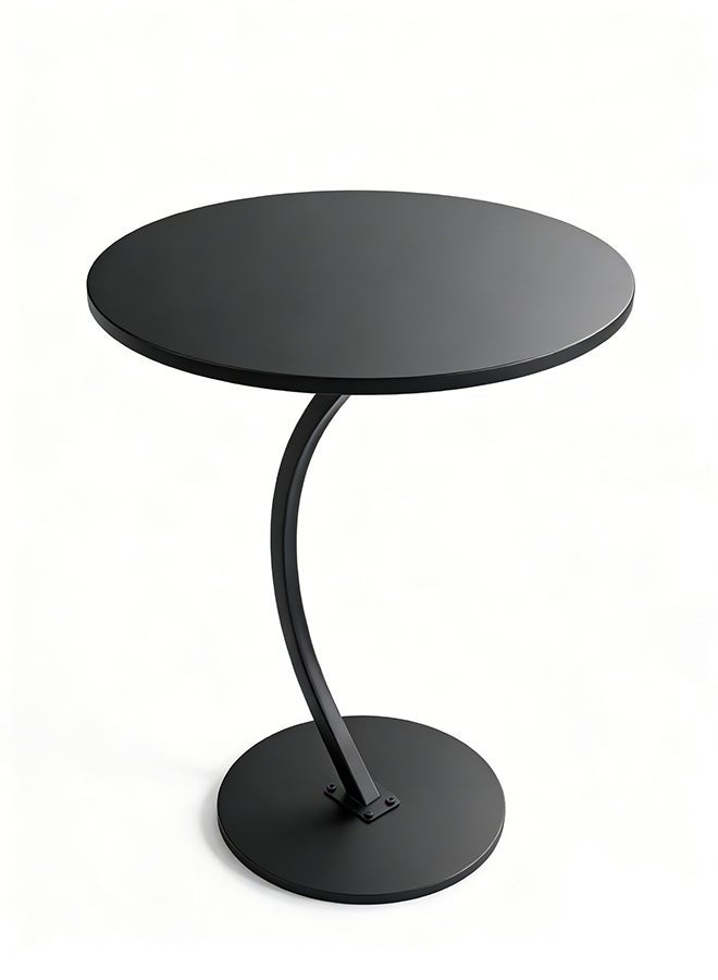 Migue home طاولة قهوة دائرية لغرفة المعيشة، طاولة جانبية، تجميع سهل، 60 سم ارتفاع × 40 سم عرض، لون أسود - Image 4