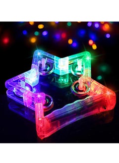 Generic 2 Pack Light Up Tambourines Metal Jingles 3 Modes LED Flashing Musical Tambourine Handheld Percussion Instrument Glow Tambourine for Wedding Party Music Stage  - Image 5
