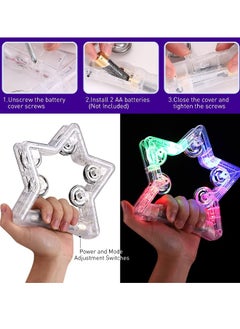 Generic 2 Pack Light Up Tambourines Metal Jingles 3 Modes LED Flashing Musical Tambourine Handheld Percussion Instrument Glow Tambourine for Wedding Party Music Stage  - Image 4