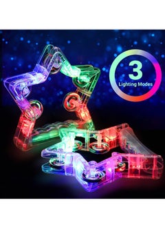 Generic 2 Pack Light Up Tambourines Metal Jingles 3 Modes LED Flashing Musical Tambourine Handheld Percussion Instrument Glow Tambourine for Wedding Party Music Stage  - Image 2