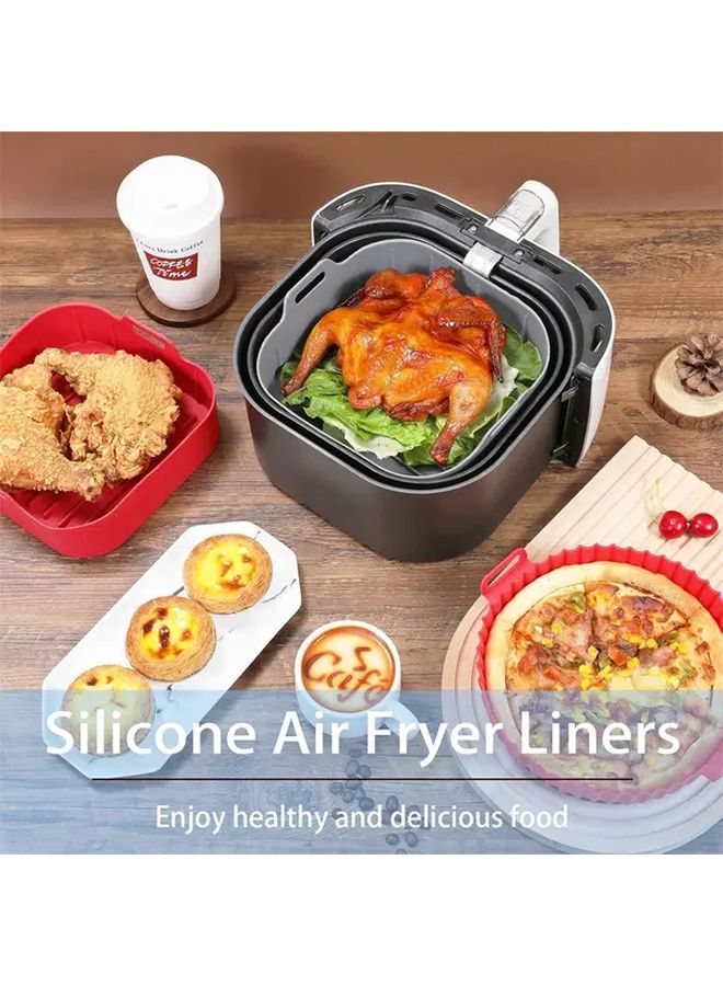 2pcs Square Non Stick Reusable Air Fryer Baking Mats Dishwasher Safe - Image 2