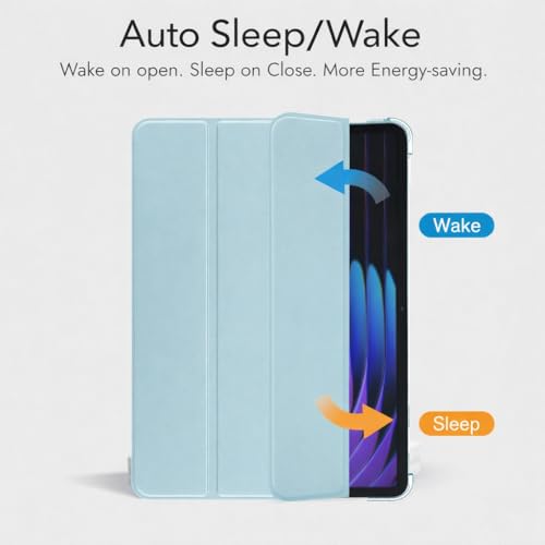 ProElite Case Cover for Oppo Pad SE 11 inch Case, Smart Flip Case Cover for Oppo Pad SE 11 inch Case Translucent Back with Stylus Pen [Auto Sleep Wake Feature], Light Blue - Image 2