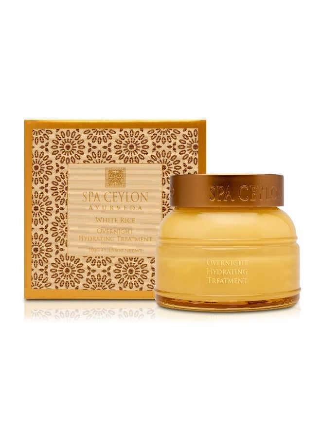 spa ceylon White Rice Overnight Hydrating Treatment | Powerful Formula To Reduce Wrinkles | 100% Vegetarian | Silicon-Free | Deep Nourishment | Best For Normal To Dry & Sensitive Skin Types | 100g - Image 1