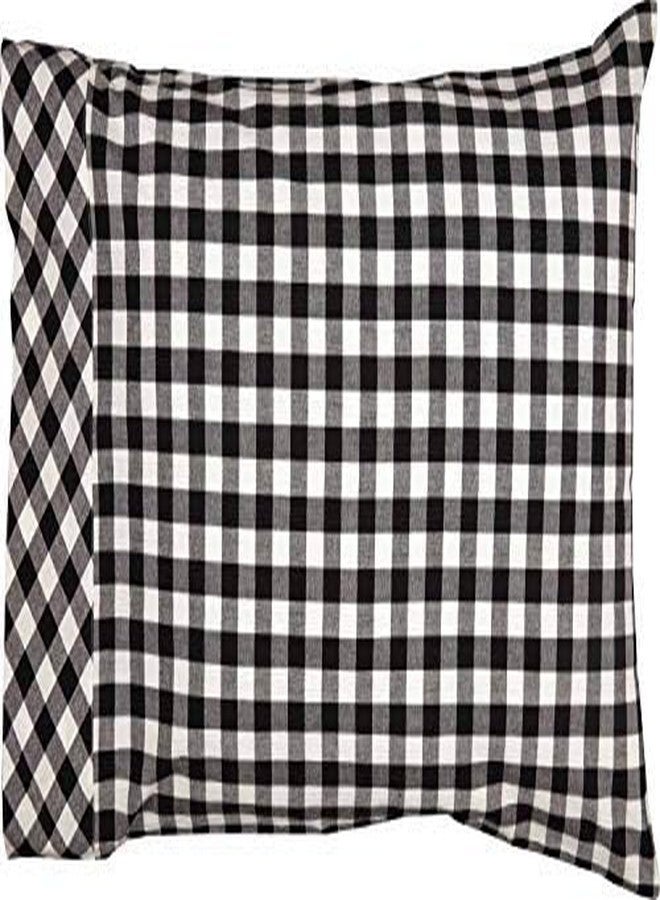 Piper Classics Vintage Check Black Standard Pillow Shams, Set of 2, 21" x 27", Gingham Modern Farmhouse Bedding - Image 4