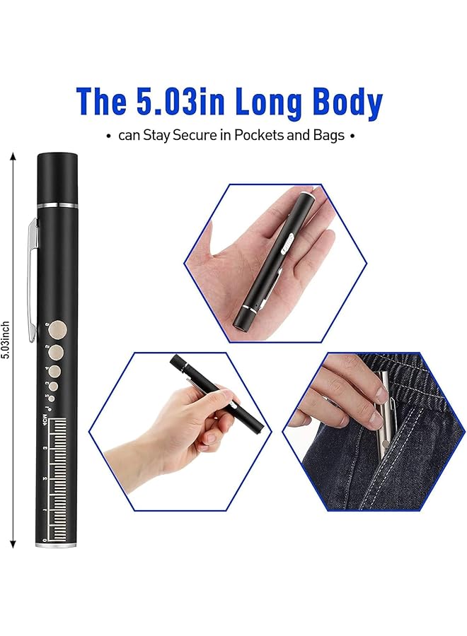X spring Pen Light 2PCS USB Rechargeable Medical Pen Light Reusable LED Penlight with Dual Light Modes for Doctors Nurses and Students Diagnostic Tool with Pocket Clip and Bright LED Sources - Image 5