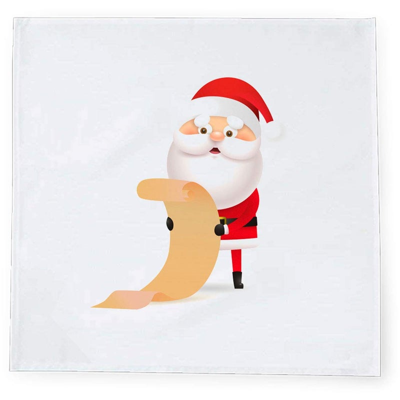 Khakee 6 Pcs Christmas Theme Tafta Silk Table Napkins 10x 10 for Xmas Decoration Christmas OrnamentsChristmas Gift npxmas156P - Image 2