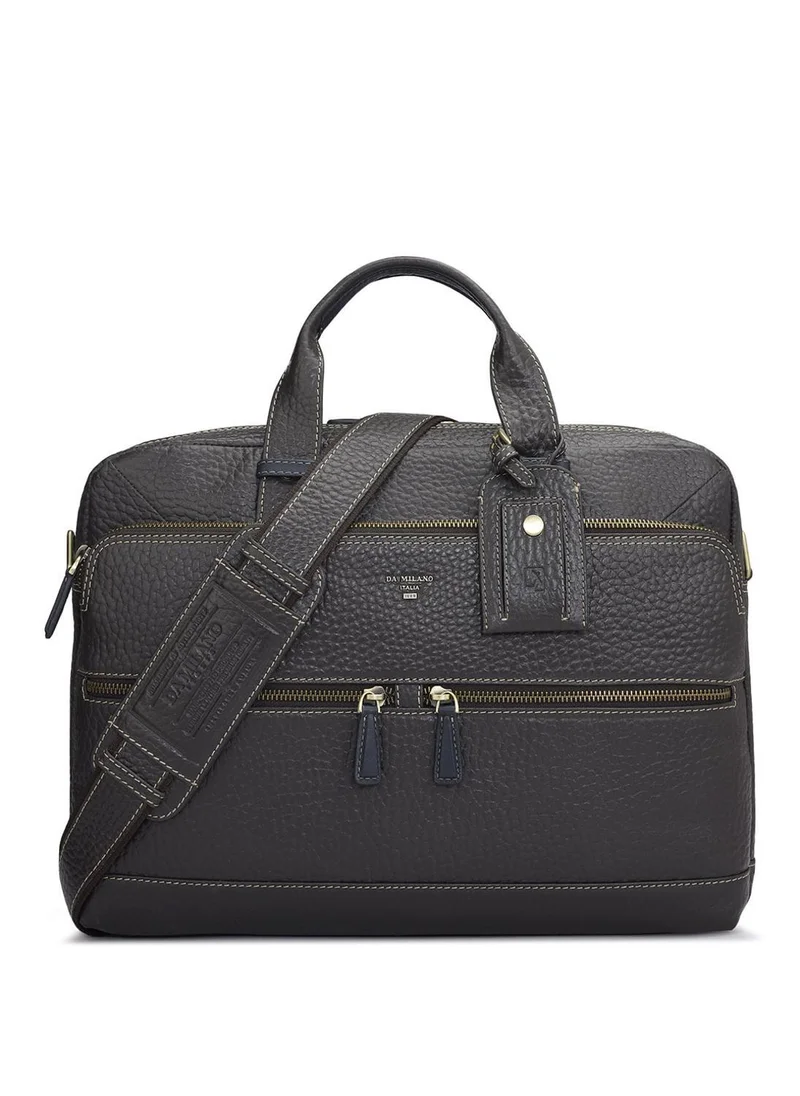 Da Milano Da Milano Genuine Leather Laptop Bag - Brown (CB-10110)