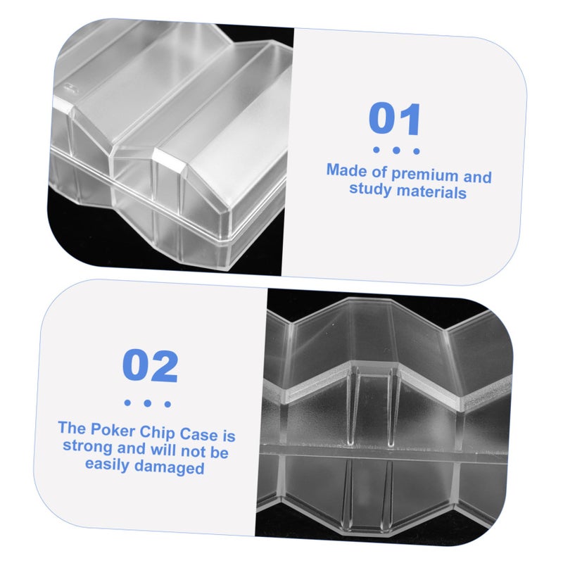 Large Capacity Transparent Poker Chip Case with Diamond Design for Safe Storage - Image 5