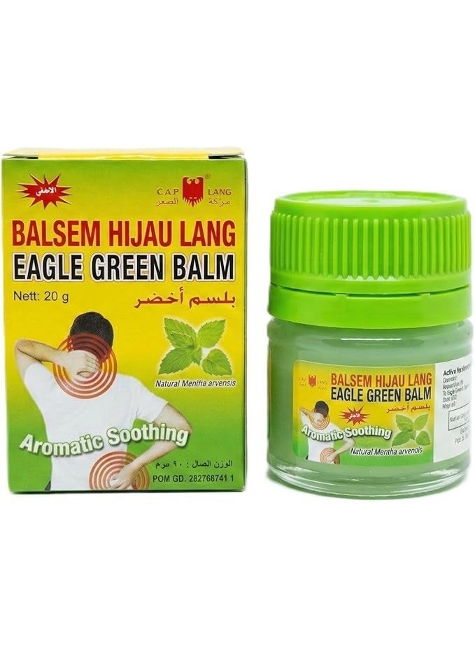 LANG Eagle Green Balm 20g (Balsem Hijau Lang) – Indonesian Muscle & Joint Pain Relief Balm, Aromatic Soothing - Image 1