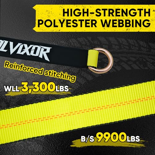 Bolvixor 4 Pack Car Tie Down Straps for Trailers - 2" x 96" - 9900LBS Break Strength - Heavy Duty Tire Ratchet Straps with Flat Hooks for Hauling UTV, SUV, Truck, Any Cars - Image 4